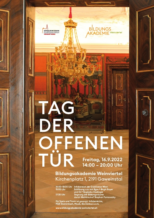 Plakat zum Tag der offenen Tür 2022 in Gaweinstal